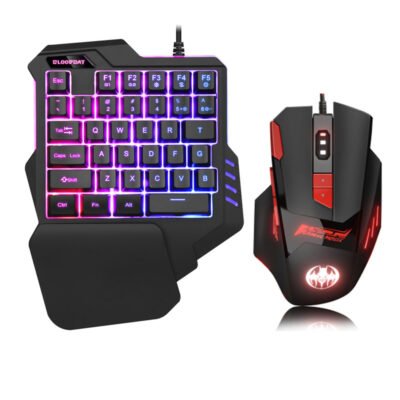 Teclado mano izquierda y mouse mano derecha alambrico