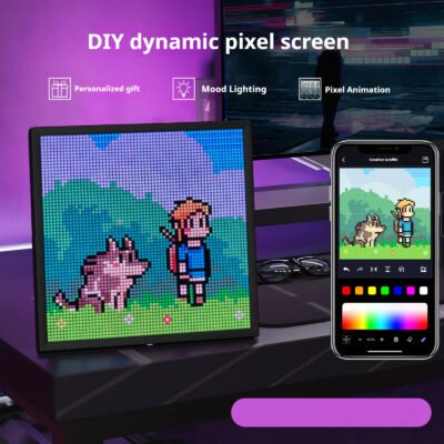 Pantalla LED Pixel Art RGB – Marco Digital Programable con Bluetooth y App